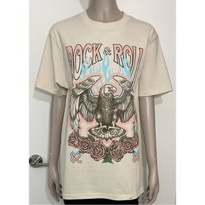 Persaya Rock & Roll Eagle Graphic Tee NWT!